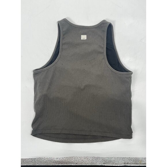 Vuori VW1009 Pose Plyo Green Ribbed Crop Tank Top Sz XL Athleisure Sporty - Picture 2 of 3